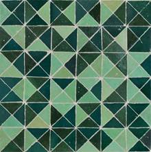 Mosaic House Moroccan tile Azur MRB 12-10-24 Light Green Green Sea Green  zellige, mosaic, zellij, field, pattern, glaze 